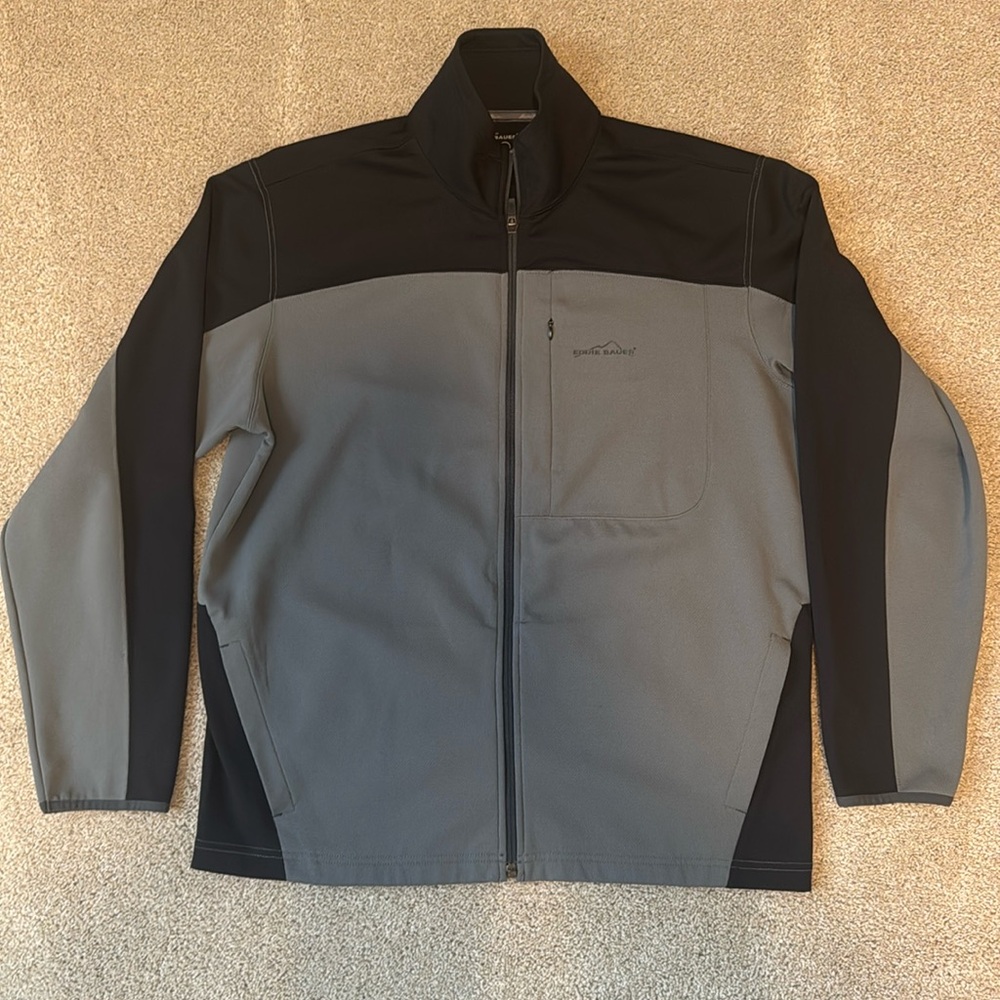 Eddie Bauer medium jacket, gray and black